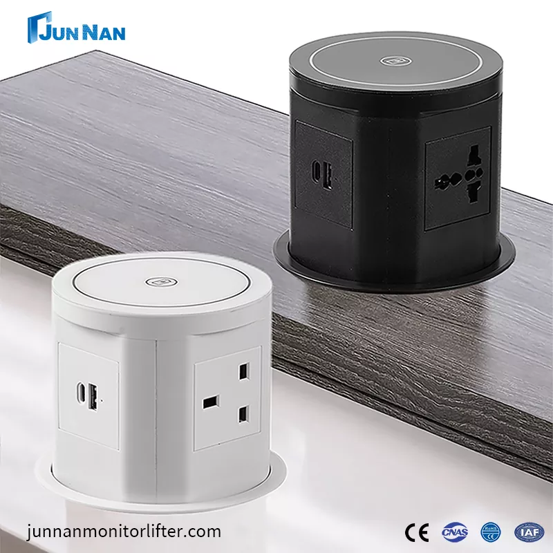 ซ็อกเก็ตสมาร์ทซ็อกเก็ตป๊อปอัพพร้อม USB และ WIRELESS Charging WiFi