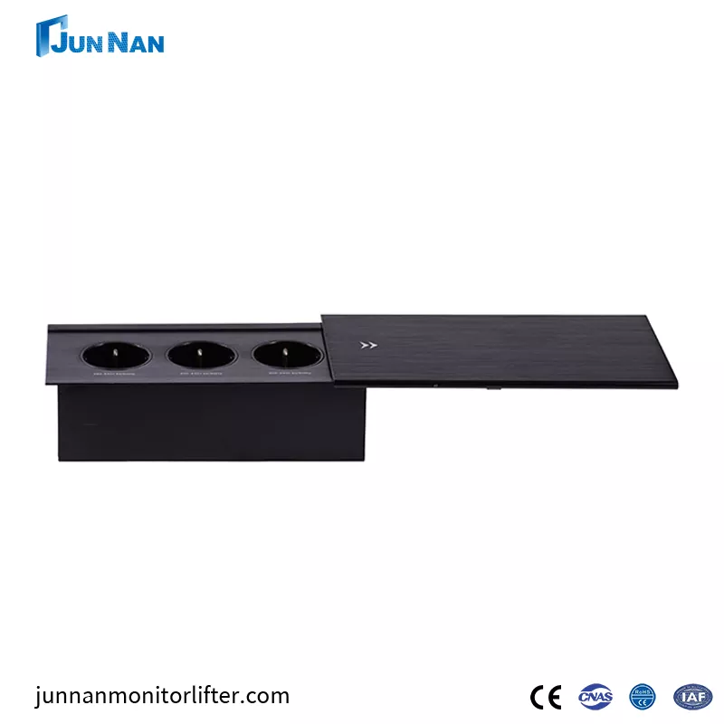 ซ็อกเก็ตสมาร์ทซ็อกเก็ตแบบป๊อปอัพพร้อม USB และช่องเสียบเครื่องชาร์จแบบไร้สาย WiFi